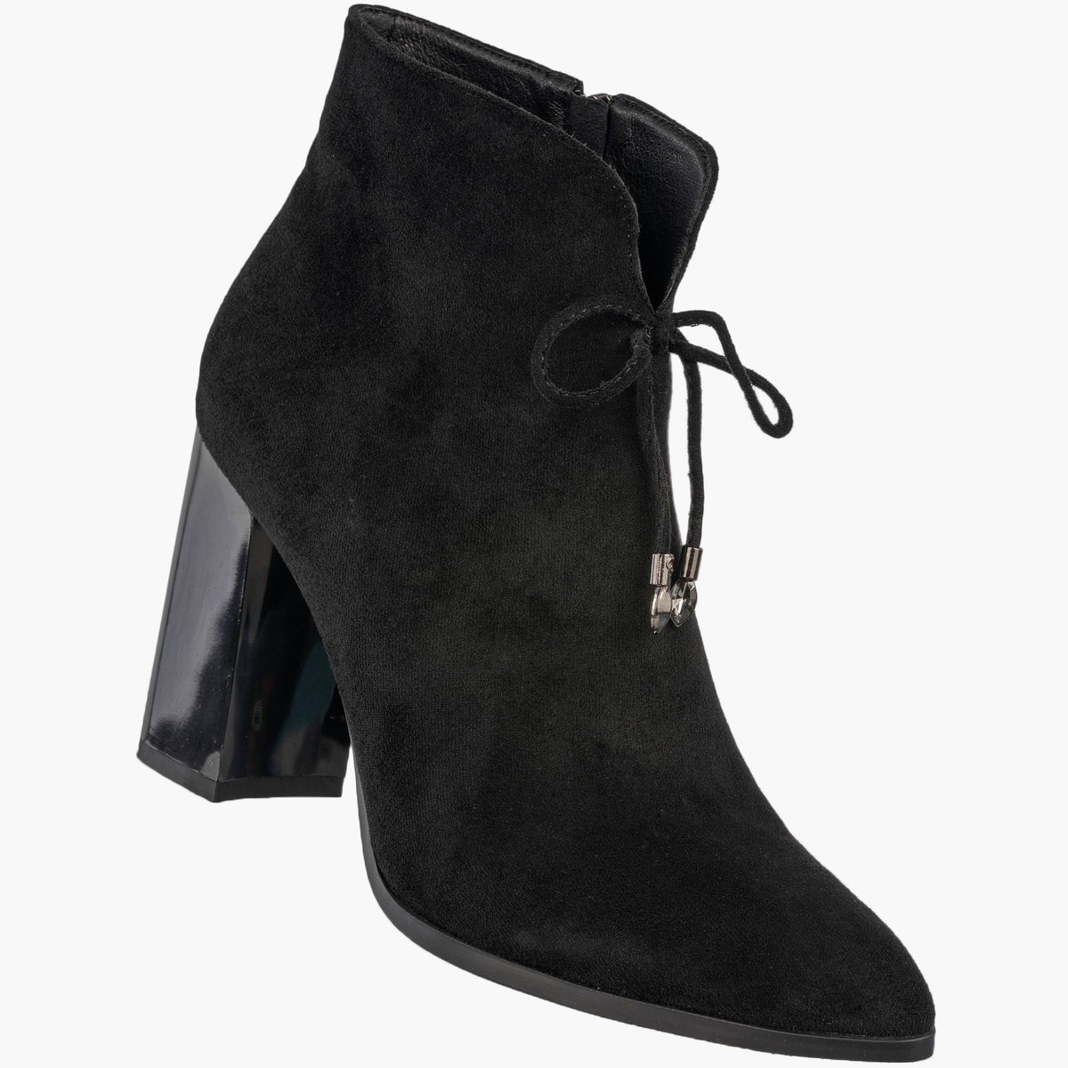 Botki Damskie Buty Ocieplane Na Obcasie Eleganckie Na Zimę Klasyczne Czarne GOODIN Czarny 40