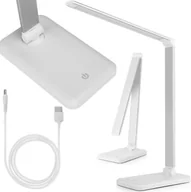 Lampy stojące - M043  LAMPKA LED BIURKOWA SZKOLNA 3 BARWY 5W DOTYK  biało zielony kartonik - miniaturka - grafika 1
