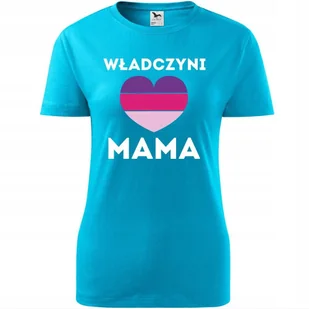 Damska Koszulka na Dzień Mamy Władczyni mama na Prezent dla Mamy Urodziny turkusowy S - Koszulki i topy damskie Damska Koszulka na Dzień Mamy Władczyni mama na Prezent dla Mamy Urodziny turkusowy S - Koszulki i topy damskie - miniaturka - grafika 1