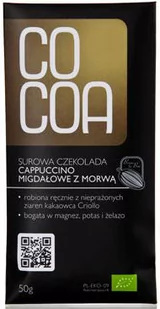Cocoa Czekolada surowa cappucino migdałowe z morwą BIO 50g - Zdrowa żywność - miniaturka - grafika 1