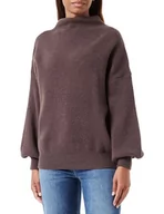 Swetry damskie - paino Damski sweter z dzianiny oversized 25825309-PA01, brązowy, M/L, brązowy, M-L - miniaturka - grafika 1