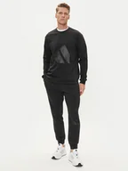 Dresy męskie - adidas Dres Big Logo Fleece Colorblock JI8865 Czarny Regular Fit - miniaturka - grafika 1