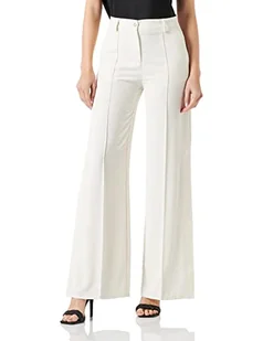 Pinko Damskie spodnie PUREZA z krepy FLUIDO, Z07_Bianco SETA, 38, Z07_bianco Seta, 64 - Spodnie damskie - miniaturka - grafika 1