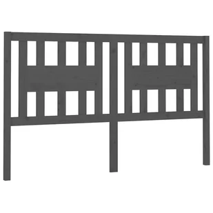 Lumarko Wezgłowie łóżka, szare, 206x4x100 cm, lite drewno sosnowe - Inne meble do sypialni - miniaturka - grafika 3