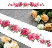 Pasmanteria - Haft krzyżykowy - Zestaw do haftu - Długi bieżnik z różami - miniaturka - grafika 1