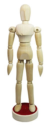 Honsell 63515 - modelowa lalka z naturalnego drewna twardego, neutralna płeć, manekina ogniwowa, magnetyczna, ok. 20 cm wielkości