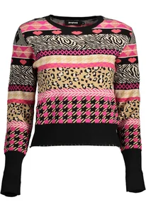 DESIGUAL SWETER DAMSKI CZARNY - Swetry damskie - miniaturka - grafika 1