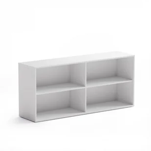 PLAN Szafka biurowa bez drzwi niska długa BLOCK White 611226 - Szafy biurowe - miniaturka - grafika 1