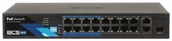 Switche - SWITCH POE BCS-B-SP1602G-1SFP 16-PORTOWY SFP BCS BASIC - miniaturka - grafika 1