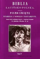 Religia i religioznawstwo - Biblia łacińsko-polska, czyli Pismo Święte Starego i Nowego Testamentu. Tom IV - cały NOWY TESTAMENT(Cztery Ewangelie, Dzieje Apostolskie, Listy Apostolskie i Apokalipsa), (Wulgata i tł. ks. Jakuba Wujka z komentarzami ks. Wujka i Menochiusza T. J.) - miniaturka - grafika 1
