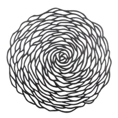 Obrusy i serwetki - Podkładka dekoracyjna na stół TALEA śr. 38 cm czarny - miniaturka - grafika 1