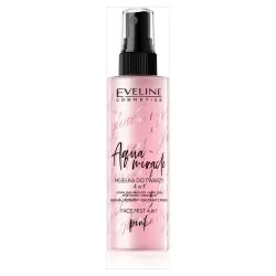EVELINE KOLOROWKA Glow and Go! Aqua Miracle Mgiełka utrwalająca do twarzy 4w1 02 pink 110ml - Utrwalacze do makijażu - miniaturka - grafika 1