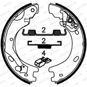 Szczęki hamulcowe - FERODO (FEDERAL-MOGUL) Zesatw szczęk hamulcowych, hamulec postojowy (FEDERAL-MOGUL) FSB4033 - miniaturka - grafika 1