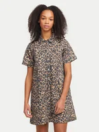 Sukienki - JJXX Sukienka koszulowa Sarah 12280375 Brązowy Standard Fit - miniaturka - grafika 1