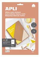 Etykiety do drukarek - APLI 18110 etykiety HOME białe matowe 210 x 297 mm 10 arkuszy - miniaturka - grafika 1