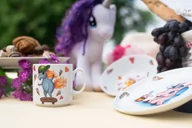 Miseczki i talerzyki dla dzieci - Zestaw dziecięcy dla 1 osoby 3 el. Jednorożec W021 - miniaturka - grafika 1