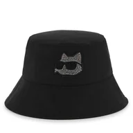 Czapki dla dzieci - Kapelusz KARL LAGERFELD Z30397 Czarny - miniaturka - grafika 1