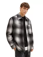 Kurtki męskie - TOM TAILOR Denim Kurtka męska, 32698 - Grey Black Off White Check, XL - miniaturka - grafika 1