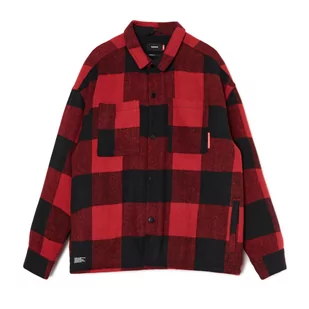 Cropp - Czerwono-czarna koszula w kratę - Czerwony - Koszule męskie - miniaturka - grafika 1