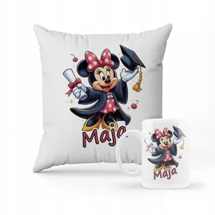 ZESTAW PODUSZKA + KUBEK Prezent MYSZKA MINNIE MOUSE MIKI + IMIĘ - Gadżety dla niej i dla niego - miniaturka - grafika 1
