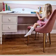 Szafy i szafki dla dzieci - Biurko białe z dwoma szufladami Bella - miniaturka - grafika 1