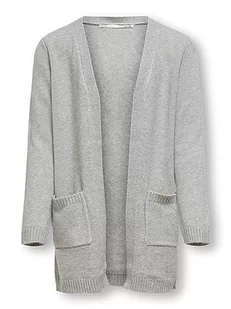 Kids Only Dziewczęcy KONLESLY L/S Open Cardigan KNT Kardigan, jasnoszary melanż, 146/152, jasnoszary melanżowy, 146/152 cm - Swetry damskie - miniaturka - grafika 1