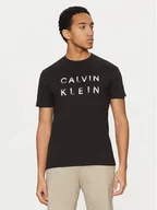 Koszulki męskie - Calvin Klein T-Shirt K10K114156 Czarny Regular Fit - miniaturka - grafika 1