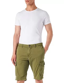 Spodenki damskie - TOM TAILOR Męskie Cargo Bermudy szorty z nadrukiem 1030018, 29152 - Olive Minimal, 38 - grafika 1