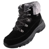Śniegowce damskie - Skechers Trego Snow Worries 167882-BLK, damskie buty trekkingowe, śniegowce, czarne zamsz/Duraleather/sztuczne futro, czarny, 36 EU - miniaturka - grafika 1
