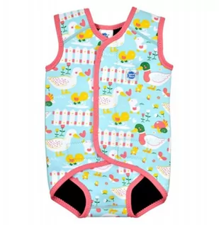Stroje kąpielowe dla dziewczynek - Splash About Wrap Wetsuit kombinezon dziecięcy unisex, Little Ducks, 6-18 miesięcy - grafika 1