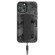 Etui i futerały do telefonów - UNIQ etui Heldro iPhone 12 Pro Max 6,7" czarny moro/charcoal camo Antimicrobial - miniaturka - grafika 1