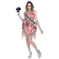 Sukienki i spódniczki dla dziewczynek - Widmann Widmann 10703 - kostium Zombie królowa balu, sukienka z szarfą, rękawiczki bez palców, tiara 10703 - miniaturka - grafika 1