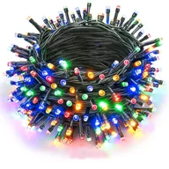 Lampy ogrodowe - 50-metrowy zewnętrzny łańcuch świetlny LED, 500 diod LED, wielokolorowy, z wtyczką, na Boże Narodzenie, wesele, przyjęcie, do domu i ogrodu - miniaturka - grafika 1