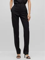 Spodnie damskie - Boss Spodnie materiałowe 50490045 Czarny Regular Fit - miniaturka - grafika 1