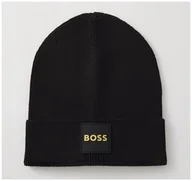 Czapki damskie - Boss Orange czapka zimowa beanie czarny rozmiar uniwersalny - miniaturka - grafika 1