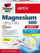 Witaminy i minerały - Magnez 500 +B12 +D3 granulki, Doppelherz, 20 porcji - miniaturka - grafika 1