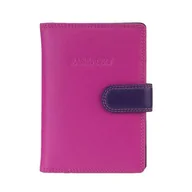 Etui na dokumenty i karty - Kolorowe skórzane etui na paszport Visconti RB-75 RFID - jagodowy - miniaturka - grafika 1