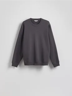 Reserved - Bawełniana bluza regular fit - ciemnoszary - Bluzy męskie - miniaturka - grafika 1