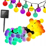 Lampy ogrodowe - Girlanda Ogrodowa Solarna Lampki 40 Led Multikolor - miniaturka - grafika 1