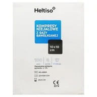 Apteczki i materiały opatrunkowe - Paso TRADING Heltiso Kompres niejałowy z gazy bawełnianej 10x10cm, 100 sztuk - miniaturka - grafika 1