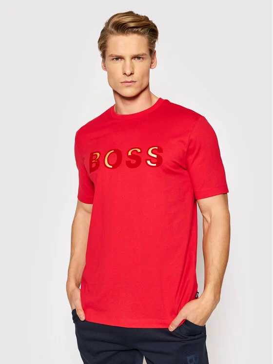 Hugo Boss T-Shirt Tiburt 273_LNY 50462724 Czerwony Regular Fit - Ceny i  opinie na Skapiec.pl