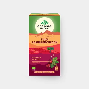 Organic India Tulsi owocowe z hibiskusem i czarnym bzem BIO, 25 torebek - Herbata - miniaturka - grafika 1