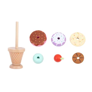 TOOKY TOY Lody Drewniane Układanka Cukiernik dla Dzieci 12 el. - Układanki dla dzieci - miniaturka - grafika 2