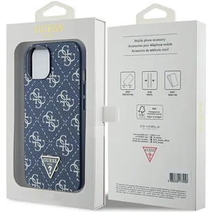 Etui Guess GUHCP15MPG4GPB Apple iPhone 15 Plus / 14 Plus hardcase 4G Triangle Metal Logo niebieski/blue - Etui i futerały do telefonów - miniaturka - grafika 9