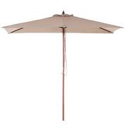 Parasole ogrodowe - Beliani Parasol ogrodowy 144 x 195 cm piaskowy FLAMENCO 58138 - miniaturka - grafika 1