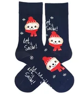 Skarpetki damskie - SKARPETY MARILYN DAMSKIE SL SANTA SLOTH (kolor granat, rozmiar 36-40) - miniaturka - grafika 1