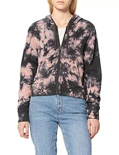 Hurley Damska bluza z kapturem W Tate z zamkiem błyskawicznym z przodu Blakc Coral Tie dye M 3HJ03440264 - Bluzy damskie - miniaturka - grafika 1