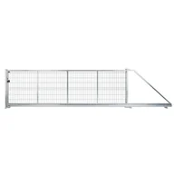 Bramy garażowe - NATERIAL Brama przesuwna Modus 5x1.5 m prawa srebrna - miniaturka - grafika 1