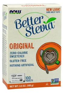 NOW Foods Now Better Stevia Packets Original 100 sasz. - Cukier i słodziki - miniaturka - grafika 2