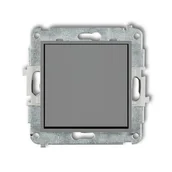 Kostki, złączki, wtyczki - Karlik Mechanizm łącznika schodowego Mini 27MWP-3.1 podtynkowy pojedynczy bez piktogramu szary - miniaturka - grafika 1